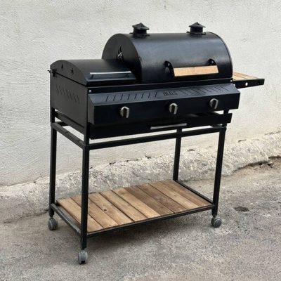 Gas-barbecue-90-cm- cast-iron-grill