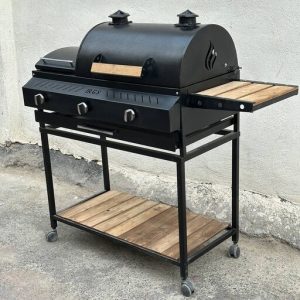 Gas-barbecue-90-cm- cast-iron-grill